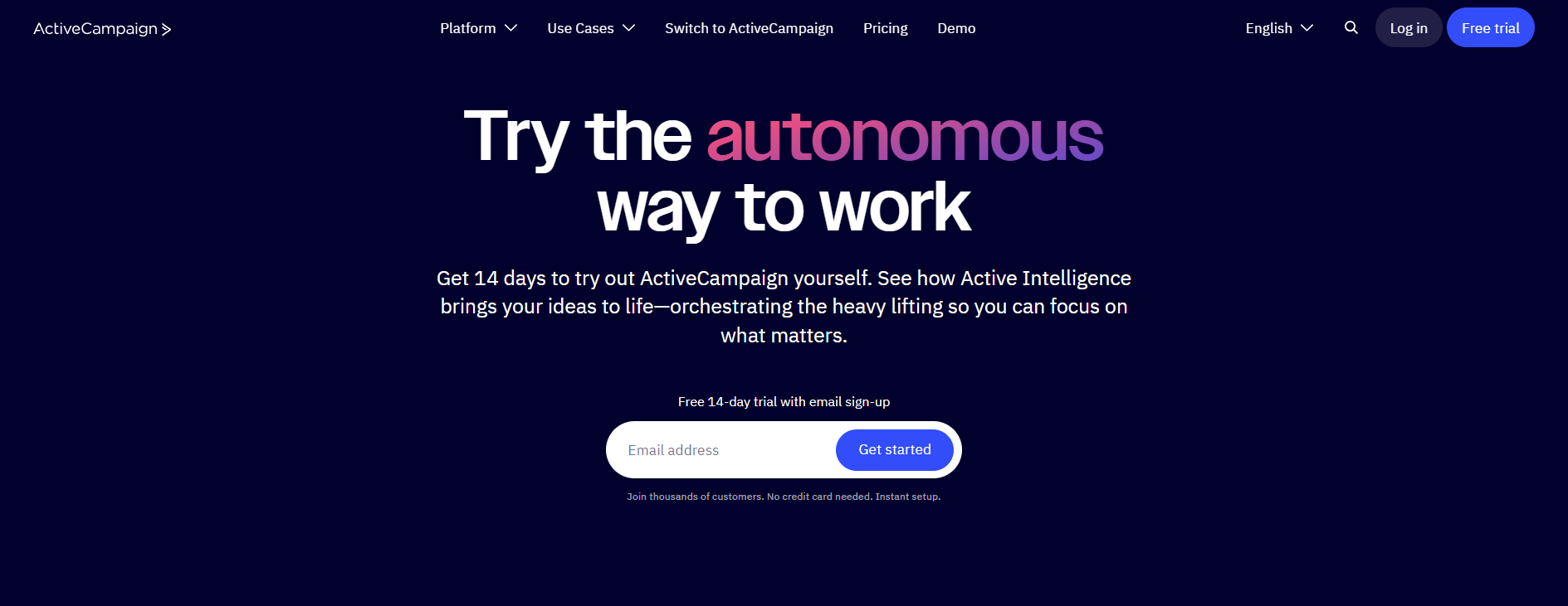 Active Campaign trial